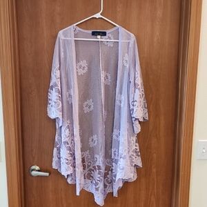 Blue Rain Lavender Lace Cardigan